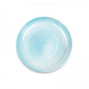 sky blue melamine plate