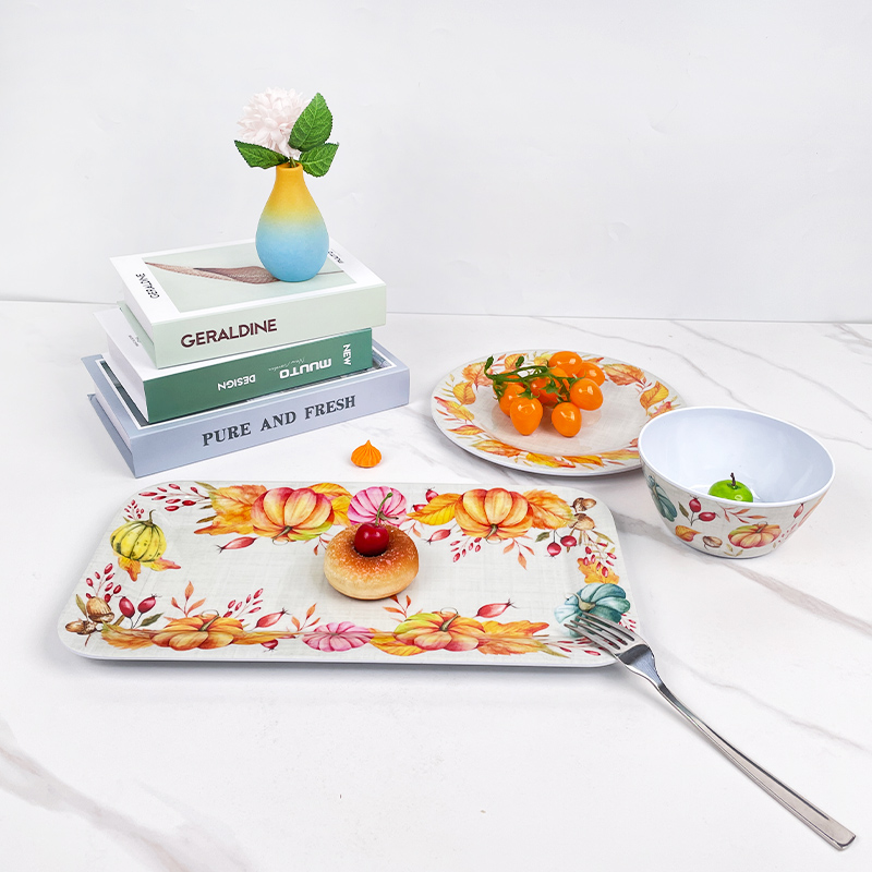 pag-ani sa tinghunlak nga melamine nga nagsilbi nga tray