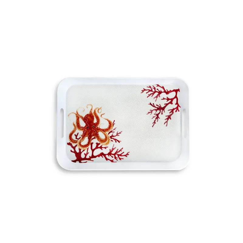 octopus-coral-design-melamine-serving-tray-with-handles