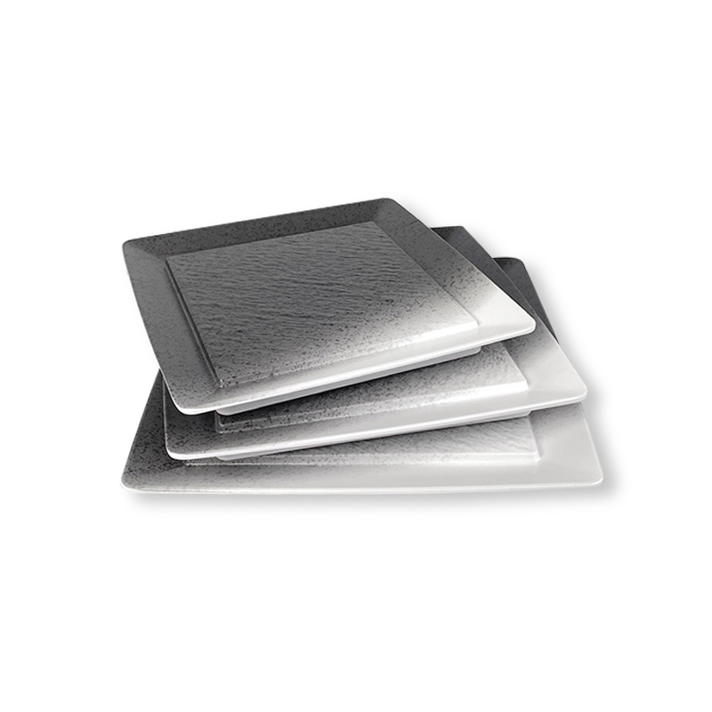 wholesale-ink-pattern-melamine-square-plates-set