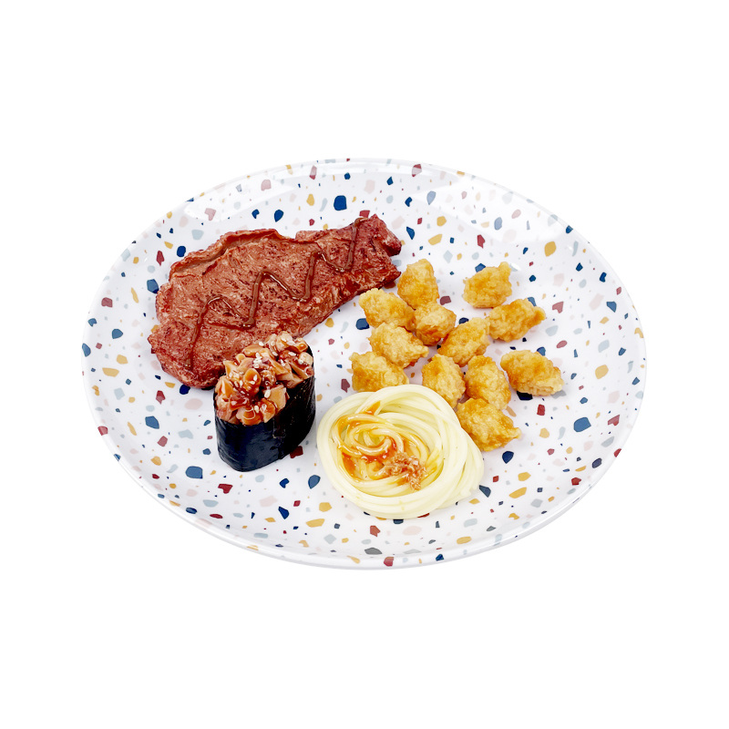 Round Shape Nordic Dinner Melamine Plate Dishes