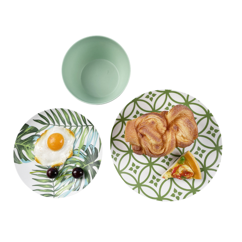 Juego de vajilla de melamina – 12 platos llanos de melamina, platos de  ensalada y cuencos, para uso diario, color blanco