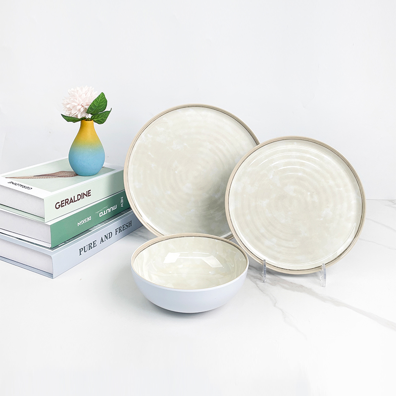 తెల్ల మెలమైన్ డిన్నర్వేర్ సెట్