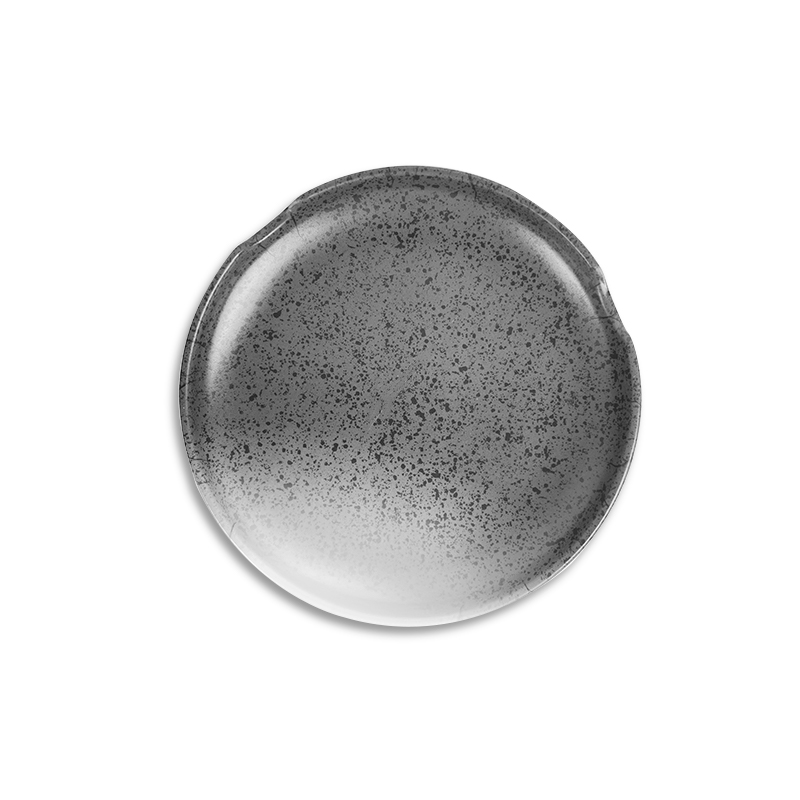 bestwares speckled ink gradient organic shape dinner plate topview