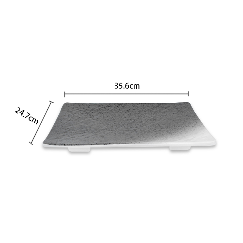 Dimensions de la safata rectangular de melamina extra gran de Bestwares de 14 polzades i 35 cm