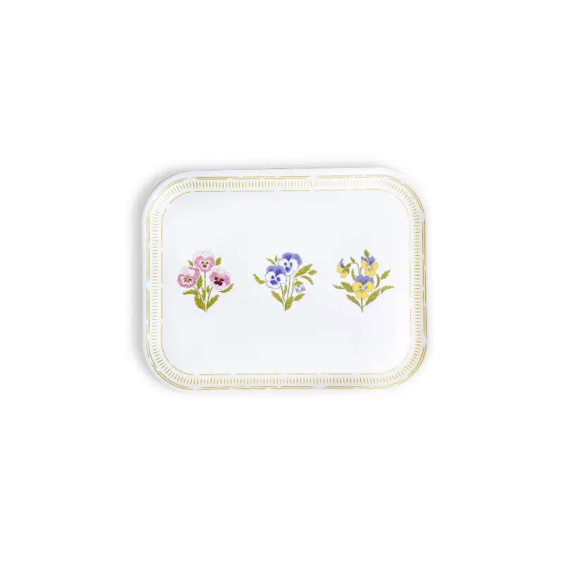 Wholesale floral print rectangular melamine tray