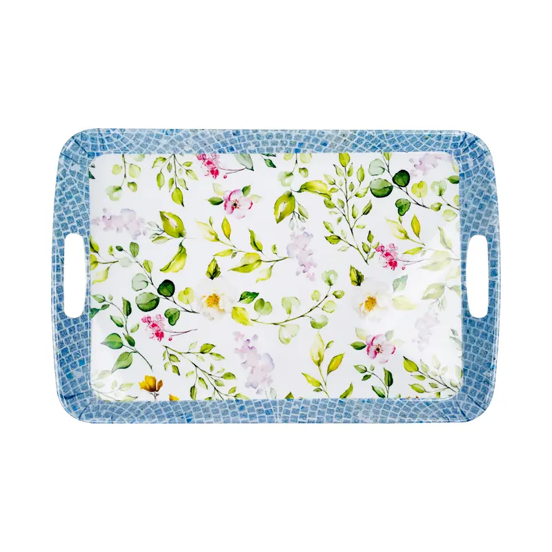 flower melamine tray
