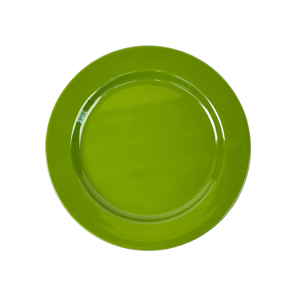 bestwares-solid-avocado-green-melamine-plate-top-view